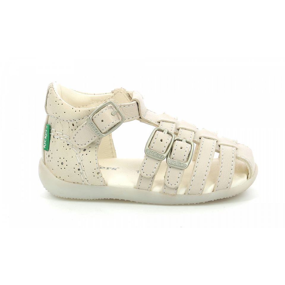 Kickers Bigfor Sandaler Tjej Vita | 93874-MJVH