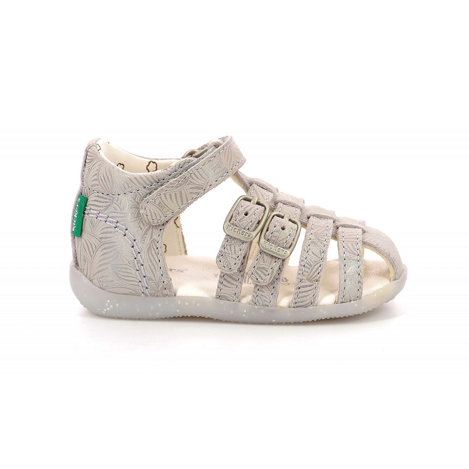 Kickers Bigkro Sandaler Tjej Ljusbeige | 71256-AWYG