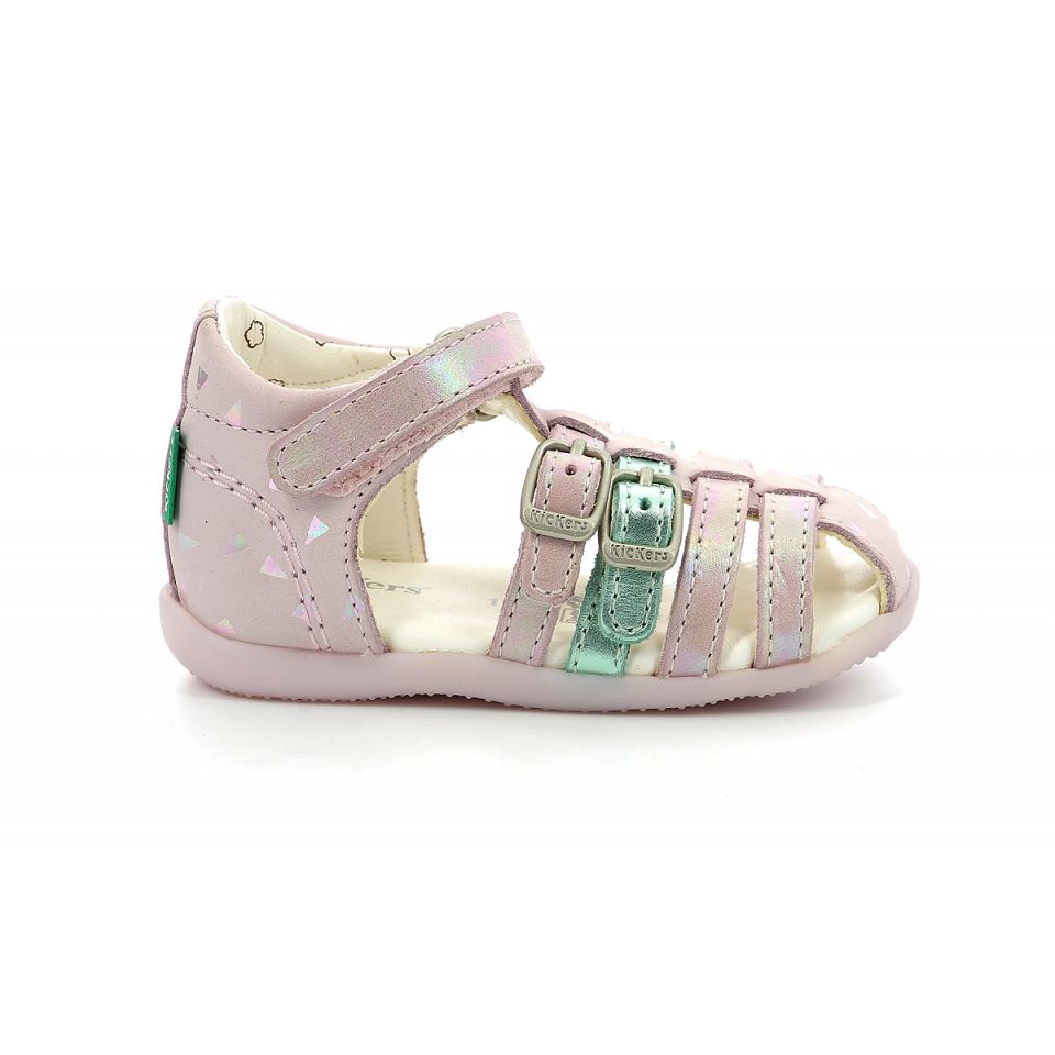 Kickers Bigkro Sandaler Tjej Ljusrosa | 78910-BXUI