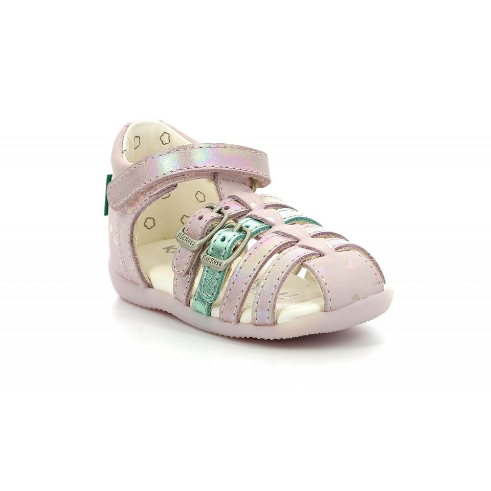 Kickers Bigkro Sandaler Tjej Ljusrosa | 78910-BXUI