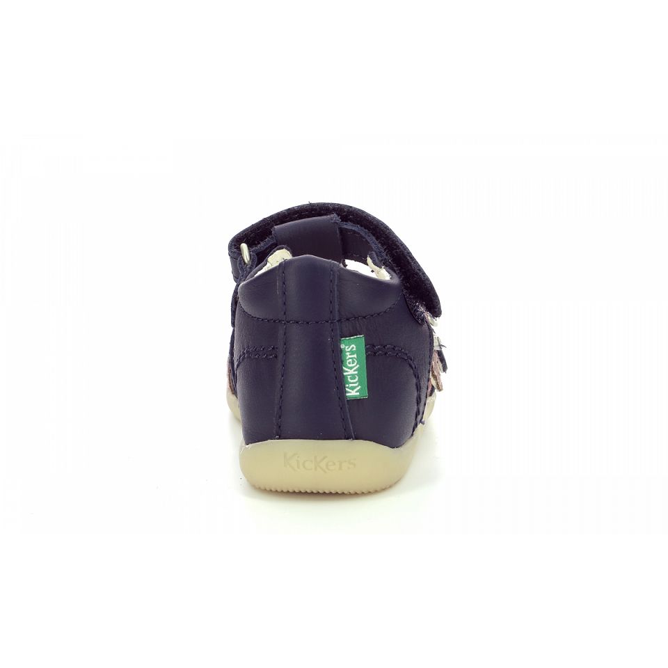 Kickers Bigkro Sandaler Tjej Mörkblå Metal | 38471-SRBF