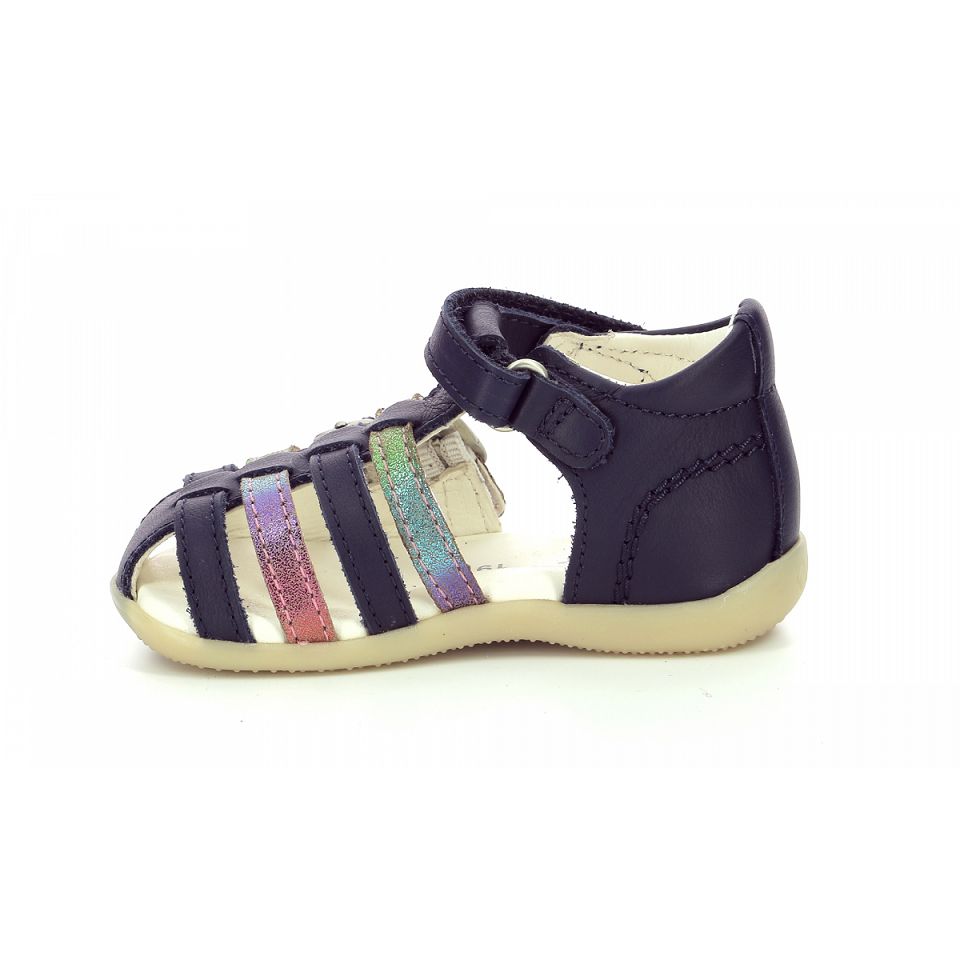 Kickers Bigkro Sandaler Tjej Mörkblå Metal | 38471-SRBF