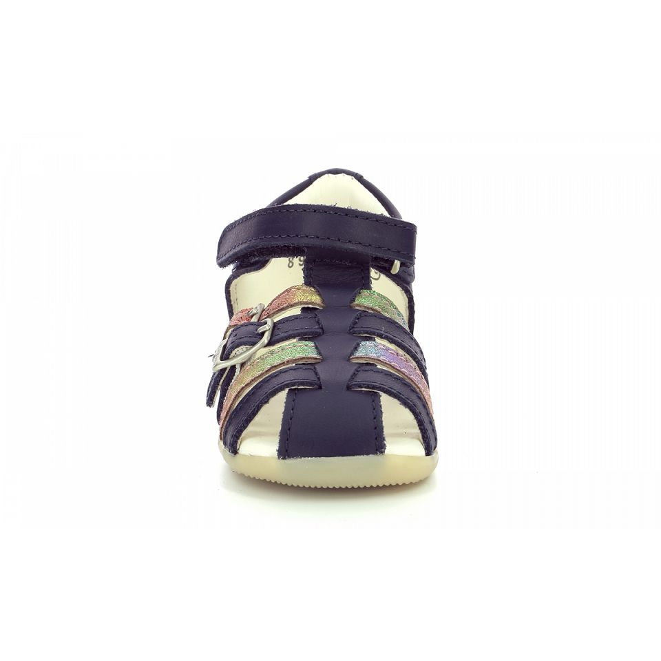 Kickers Bigkro Sandaler Tjej Mörkblå Metal | 38471-SRBF