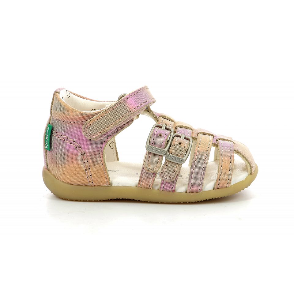 Kickers Bigkro Sandaler Tjej Rosa | 48705-AQWF