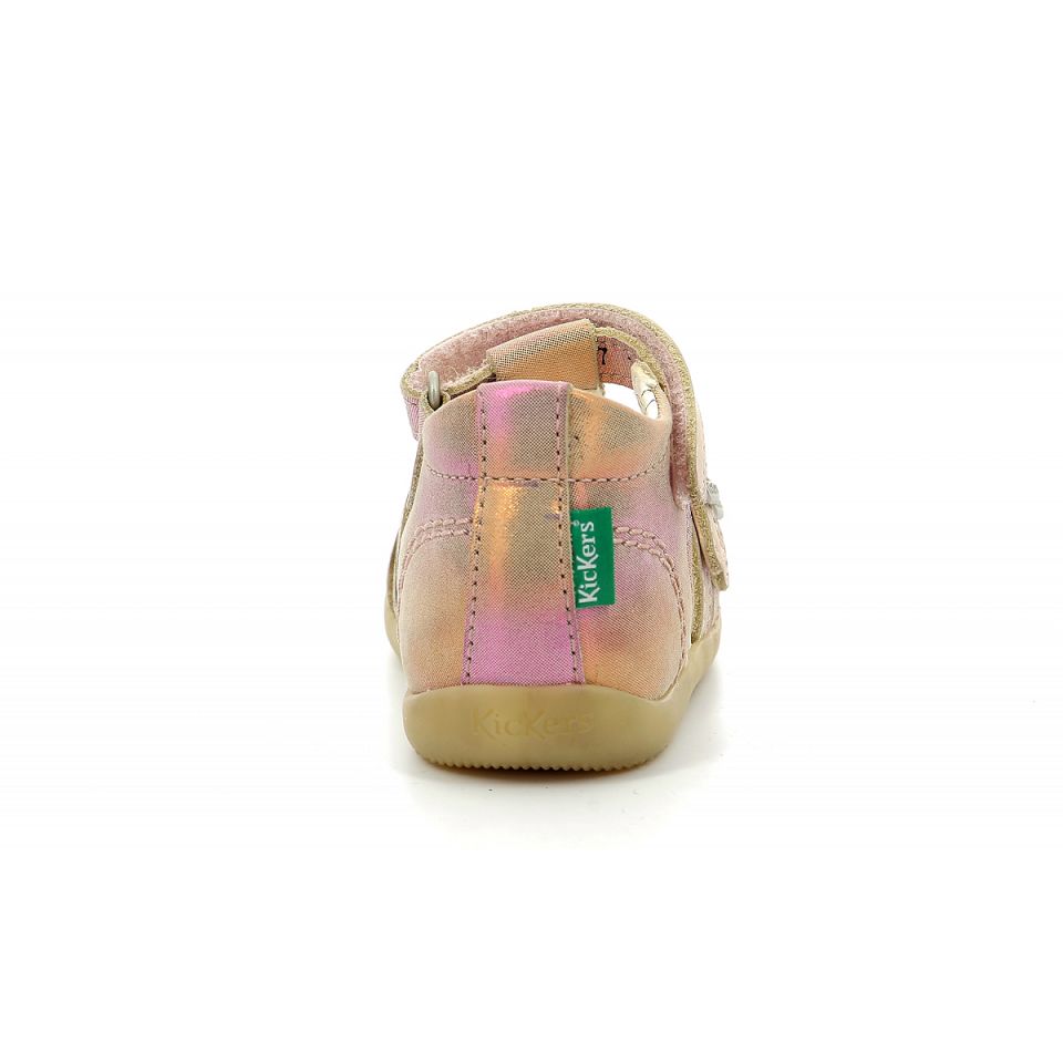 Kickers Bigkro Sandaler Tjej Rosa | 48705-AQWF