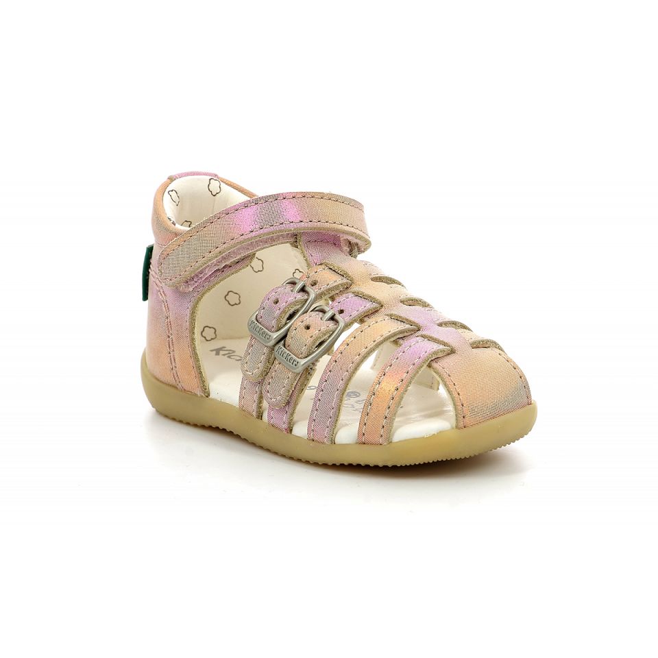 Kickers Bigkro Sandaler Tjej Rosa | 48705-AQWF