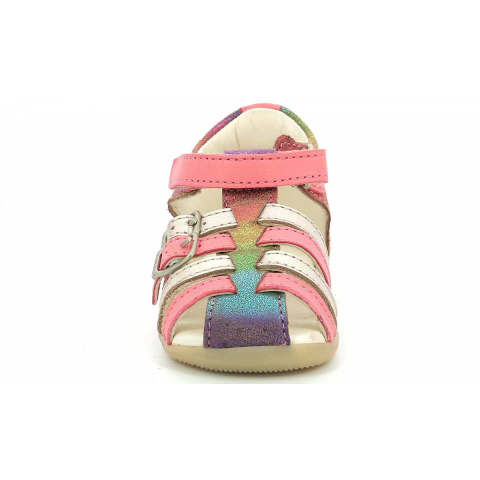 Kickers Bigkro Sandaler Tjej Rosa Metal | 46198-YLCA