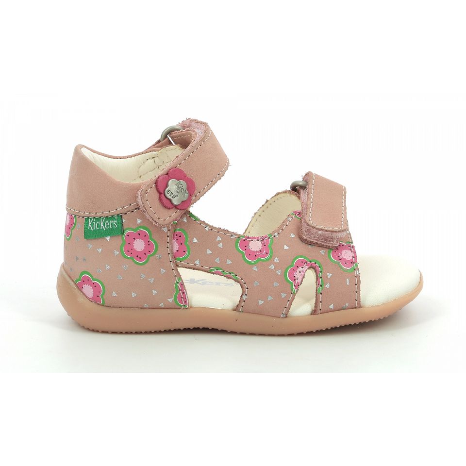 Kickers Binsia-2 Sandaler Tjej Rosa Blommiga | 23940-MWAI