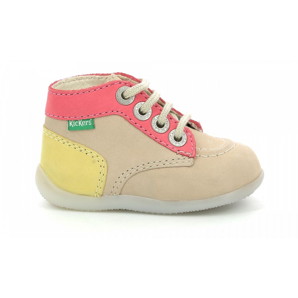 Kickers Bonbon-2 Stövlar Tjej Beige Rosa | 82513-UQDK