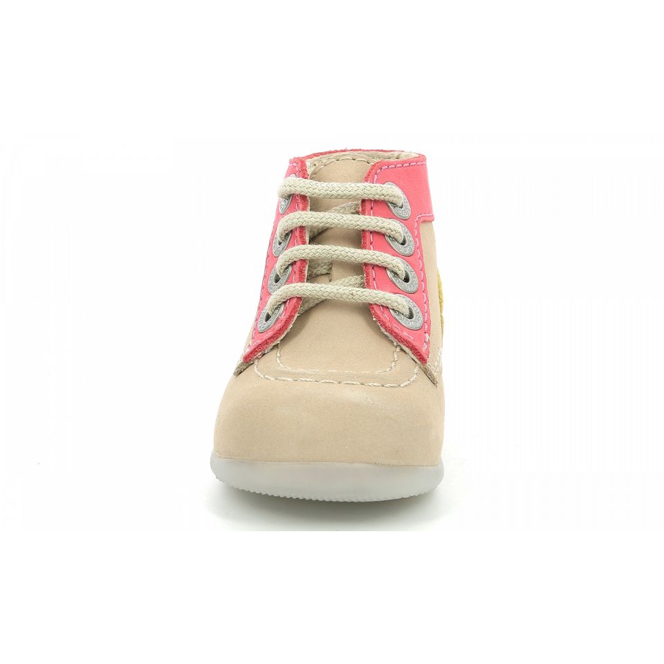Kickers Bonbon-2 Stövlar Tjej Beige Rosa | 82513-UQDK