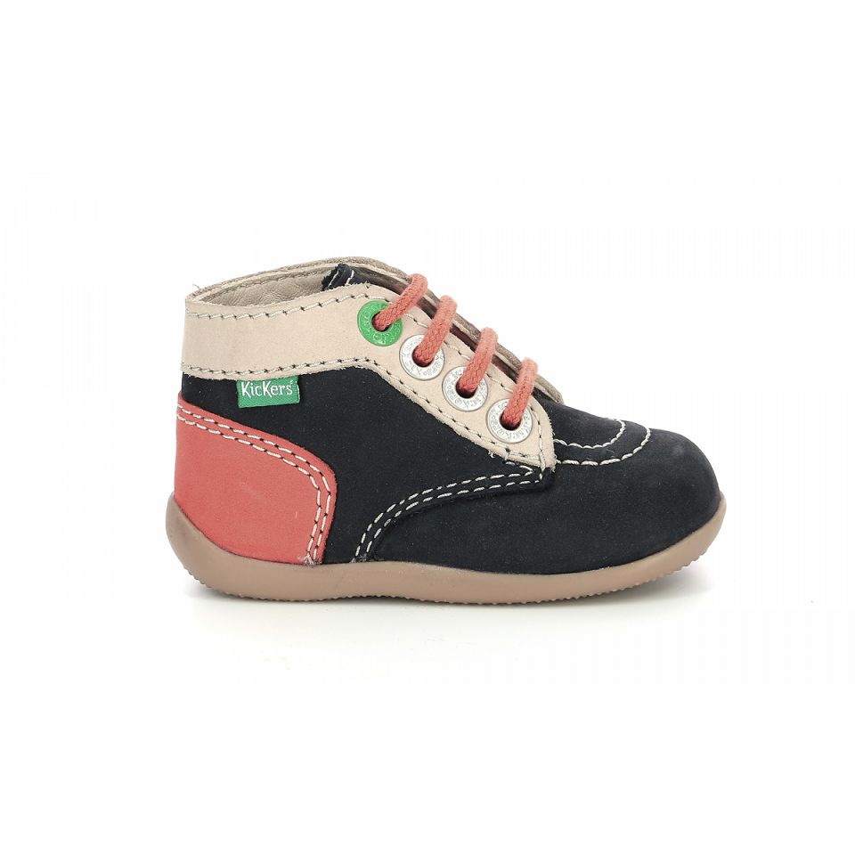 Kickers Bonbon-2 Stövlar Tjej Marinblå Beige Orange | 14520-KOAT