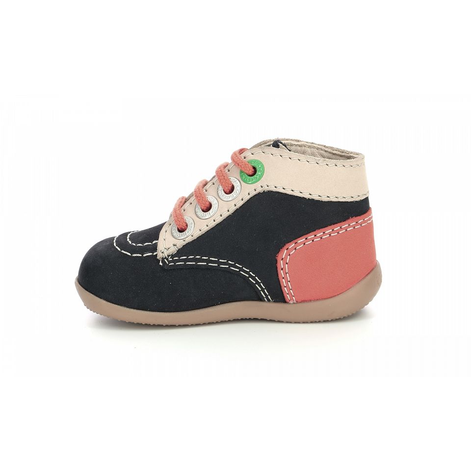 Kickers Bonbon-2 Stövlar Tjej Marinblå Beige Orange | 14520-KOAT