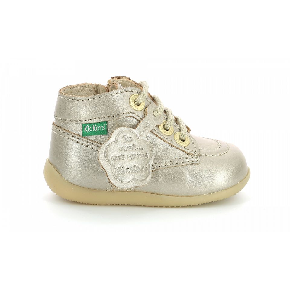 Kickers Bonzip-2 Stövlar Tjej Guld | 75316-MSFR