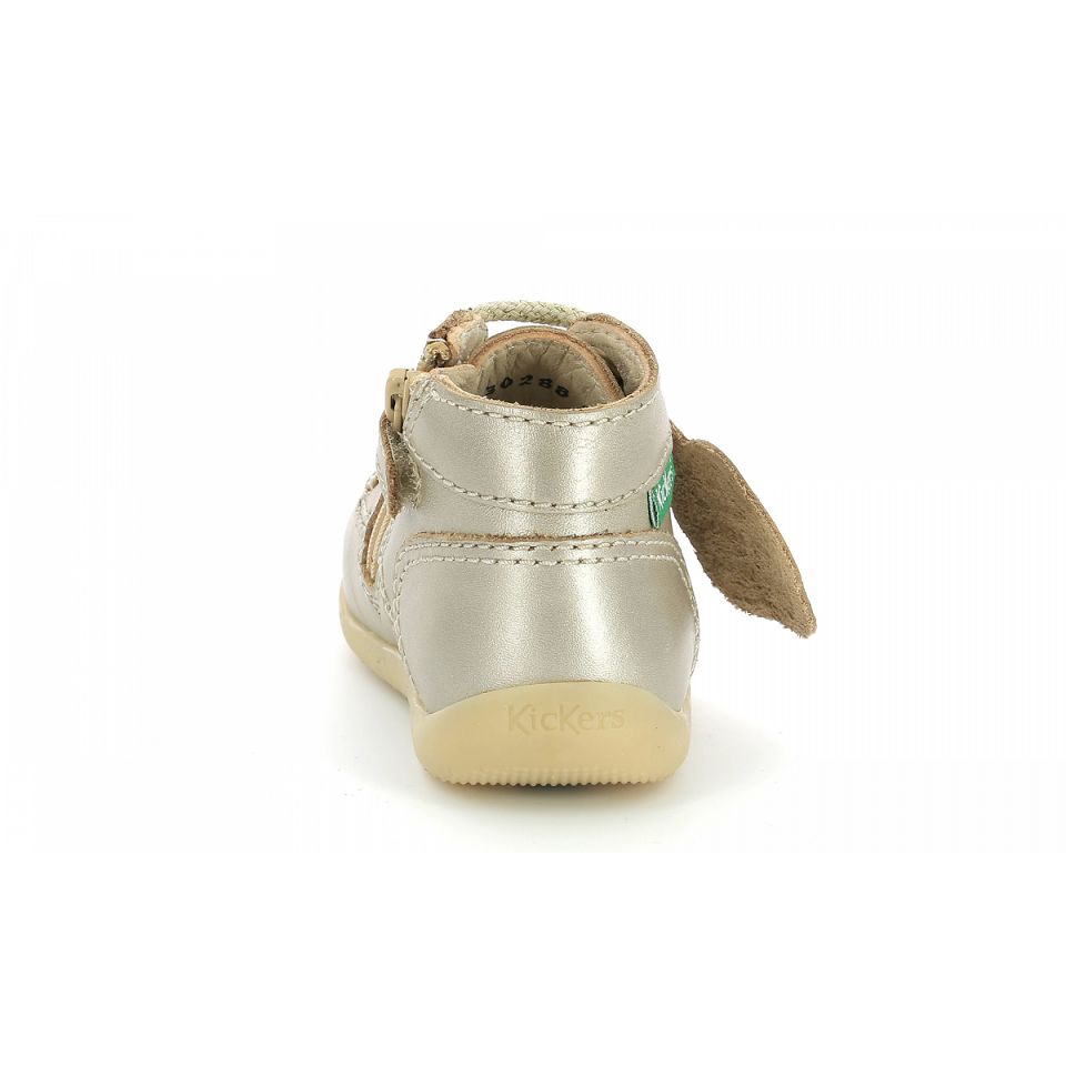 Kickers Bonzip-2 Stövlar Tjej Guld | 75316-MSFR