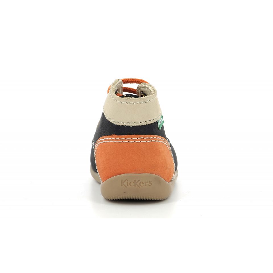 Kickers Bonzip-2 Stövlar Tjej Marinblå Beige Orange | 54067-TQIS
