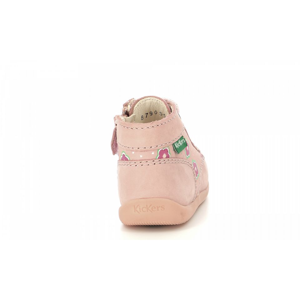 Kickers Bonzip-2 Stövlar Tjej Rosa Blommiga | 49102-JNTI