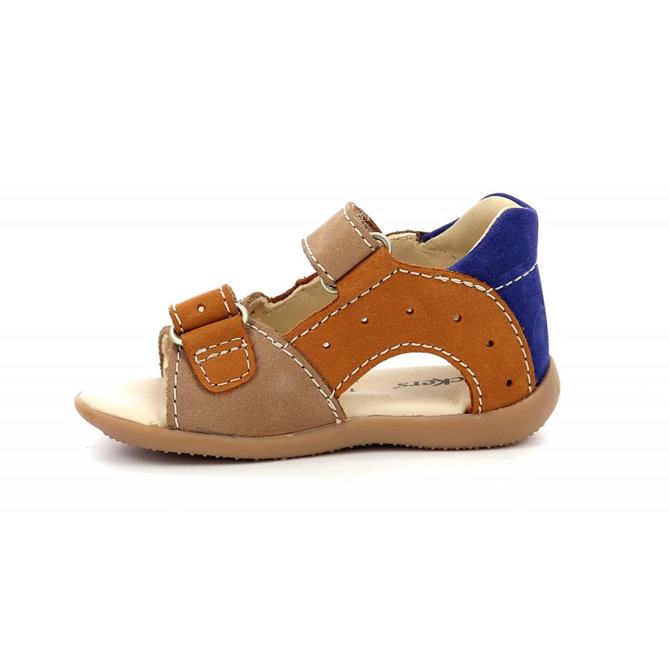 Kickers Boping-2 Sandaler Pojke Beige Blå | 06573-JREH