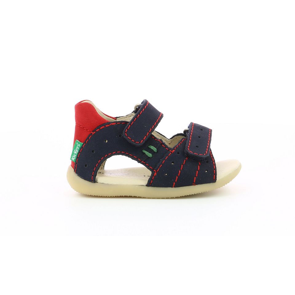 Kickers Boping-2 Sandaler Pojke Marinblå Röda | 29851-KAFI