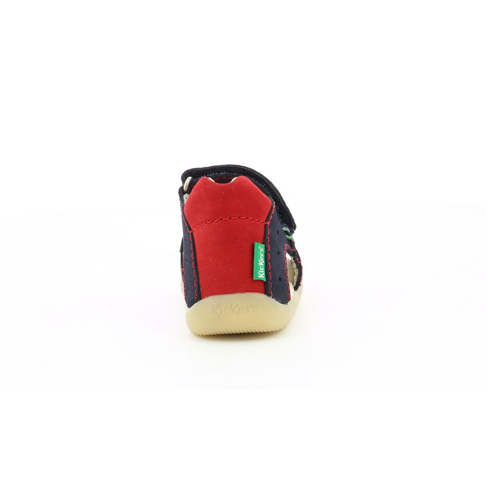 Kickers Boping-2 Sandaler Pojke Marinblå Röda | 29851-KAFI