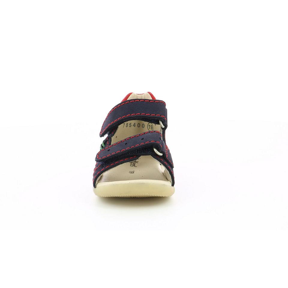 Kickers Boping-2 Sandaler Pojke Marinblå Röda | 29851-KAFI
