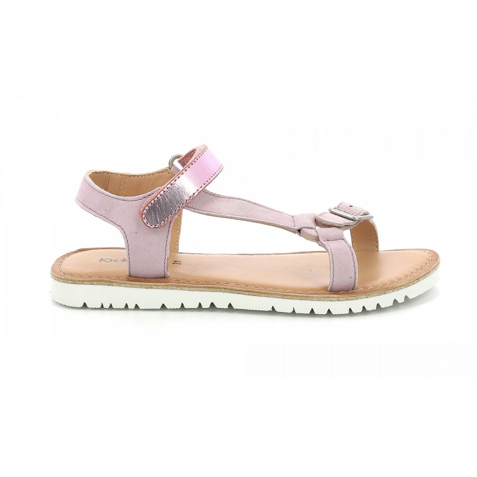 Kickers Braska Sandaler Tjej Lila Ljus | 73214-AUHJ