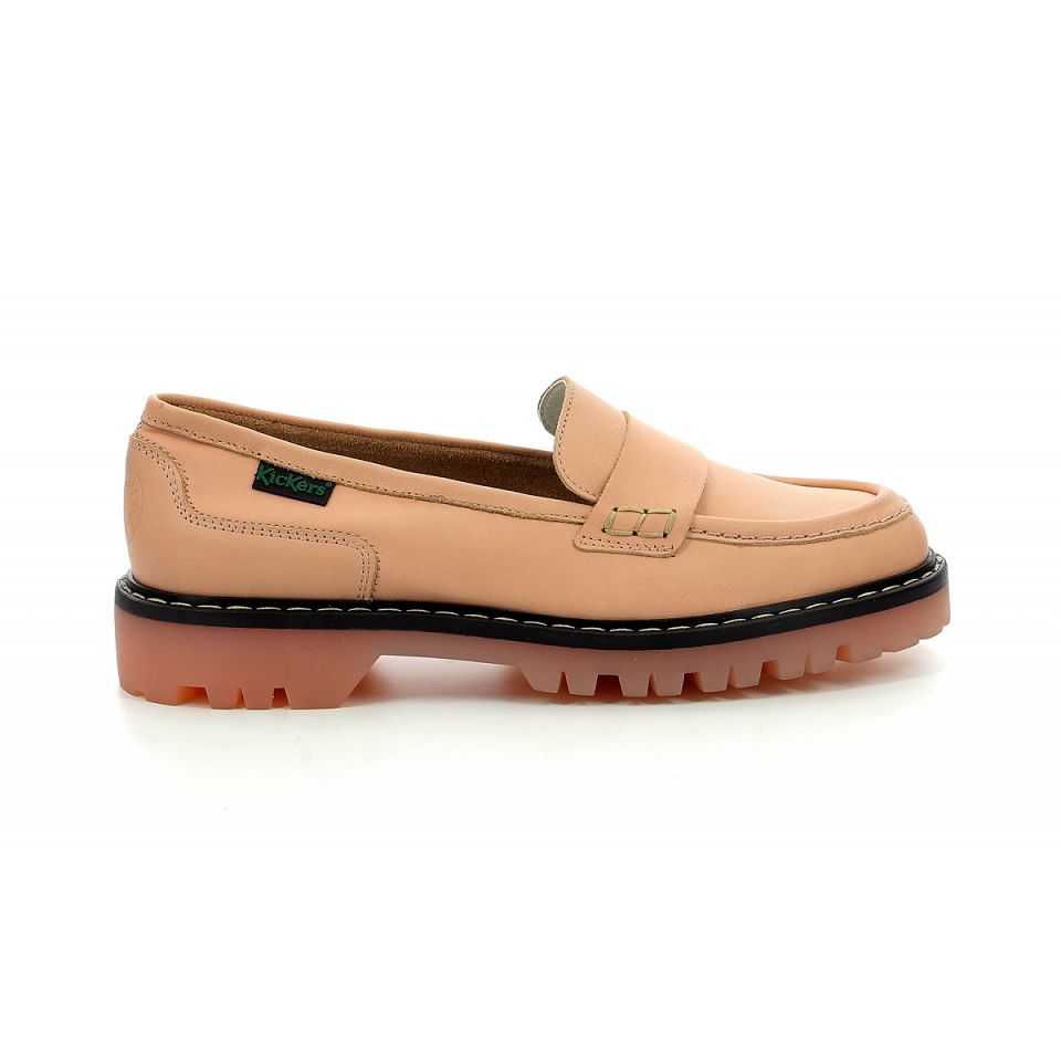 Kickers Deck loafer Båtskor Dam Nude | 19207-IHJZ
