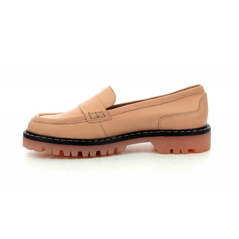 Kickers Deck loafer Båtskor Dam Nude | 19207-IHJZ