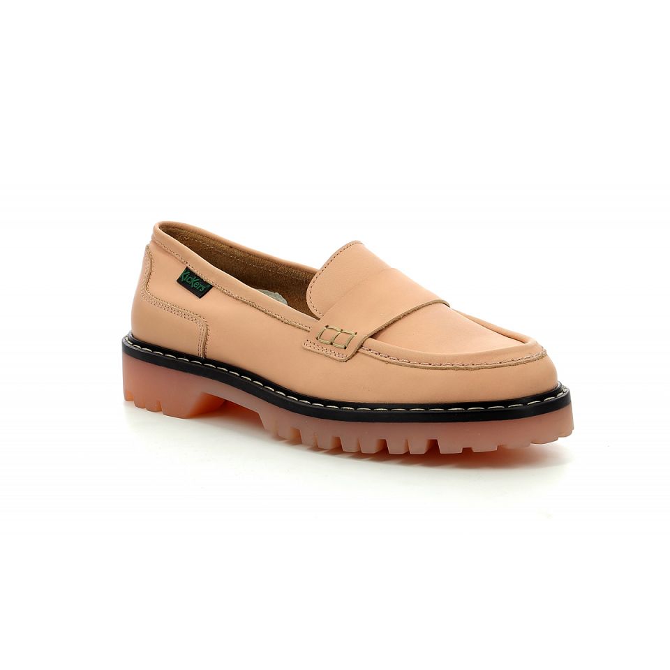 Kickers Deck loafer Båtskor Dam Nude | 19207-IHJZ