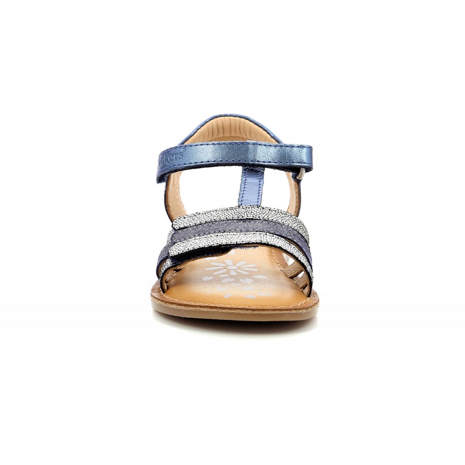 Kickers Diamanto Sandaler Tjej Marinblå Metal | 24196-JSBG