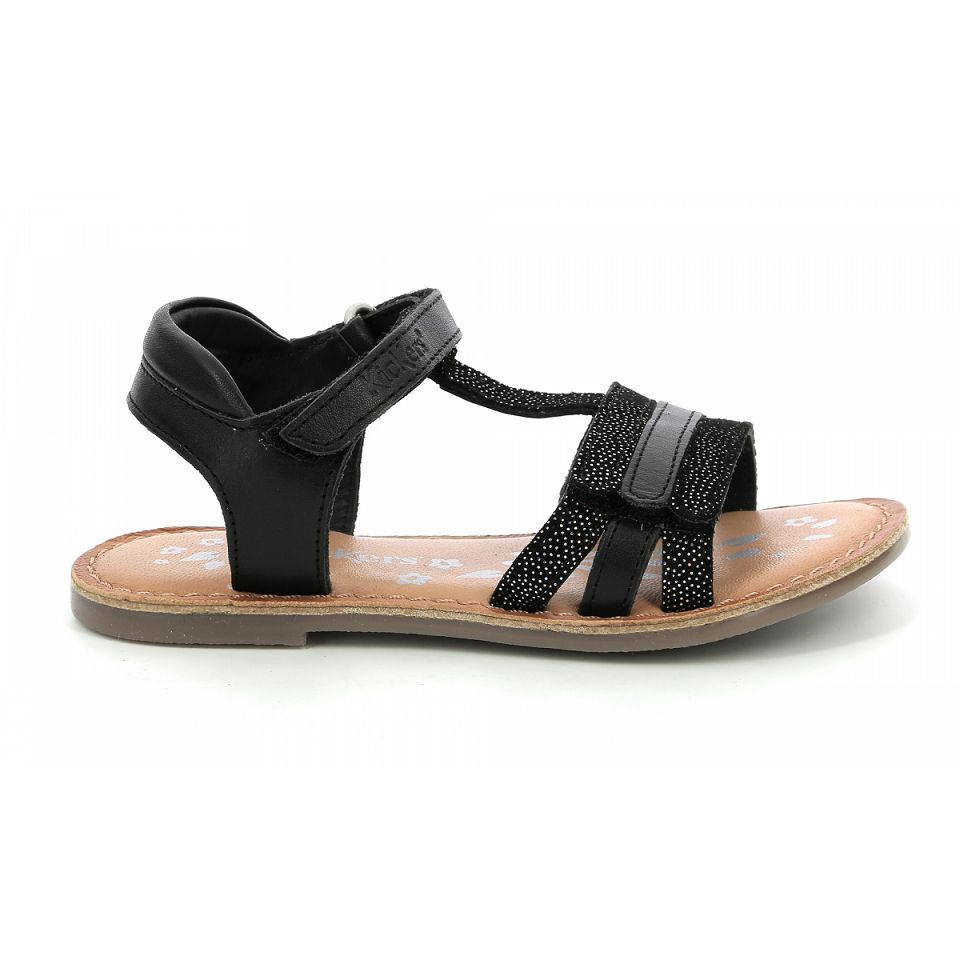 Kickers Diamanto Sandaler Tjej Svarta | 03178-JBCU