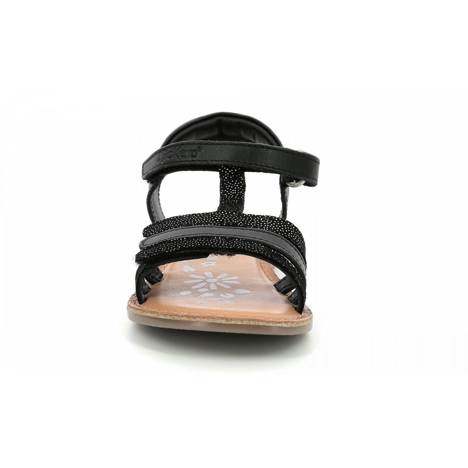 Kickers Diamanto Sandaler Tjej Svarta | 03178-JBCU