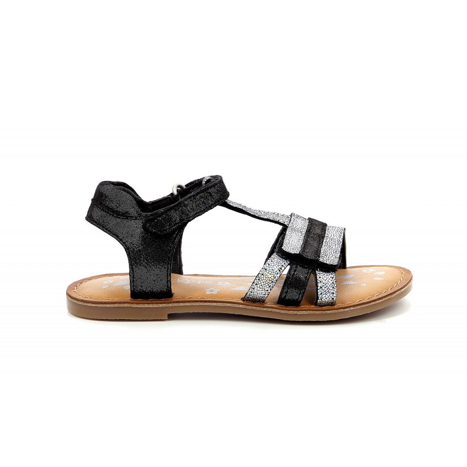 Kickers Diamanto Sandaler Tjej Svarta Metal | 78056-YVST