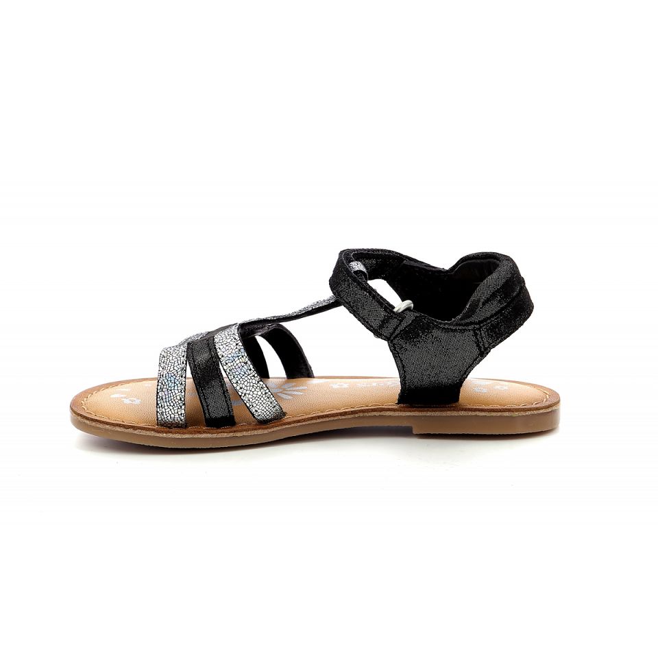 Kickers Diamanto Sandaler Tjej Svarta Metal | 78056-YVST