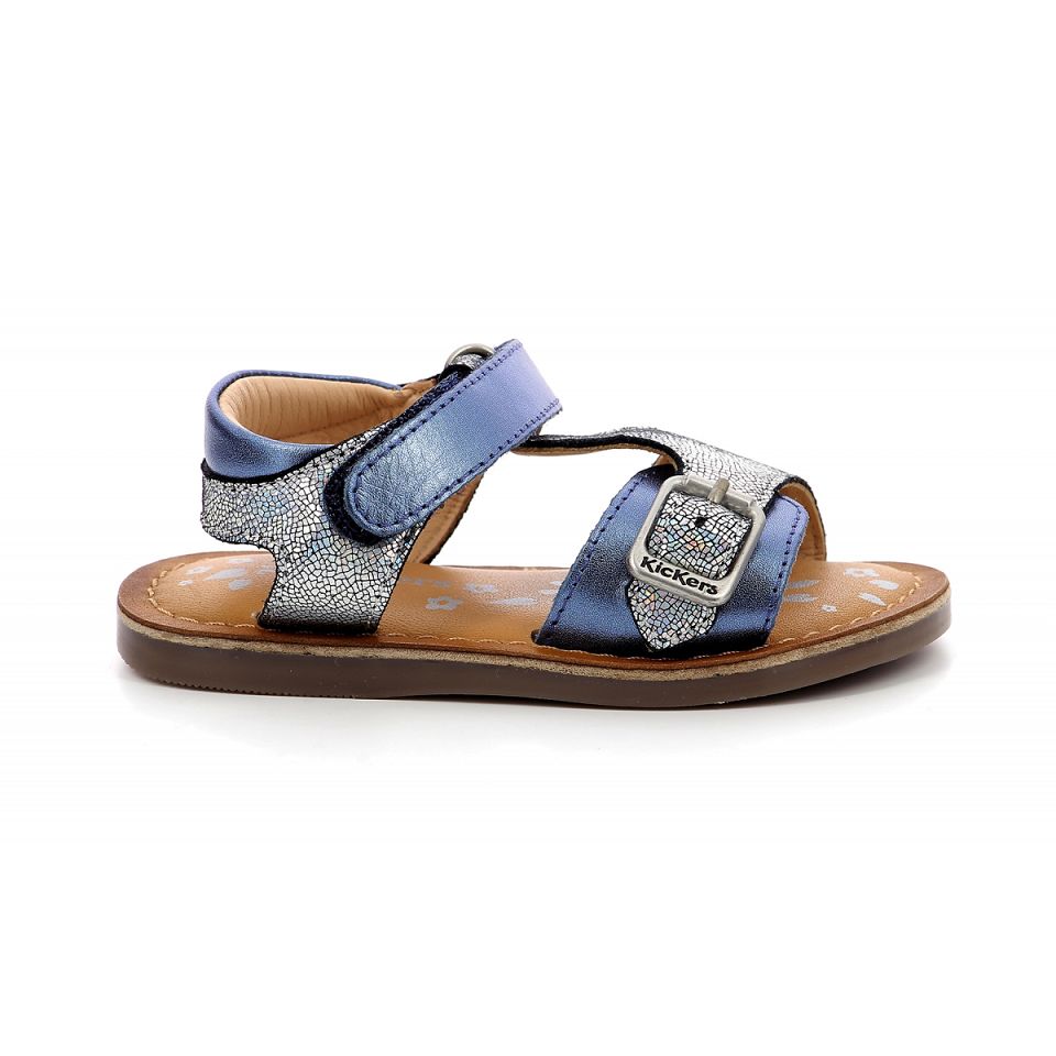 Kickers Diazz Sandaler Tjej Marinblå Metal | 93014-OAVE