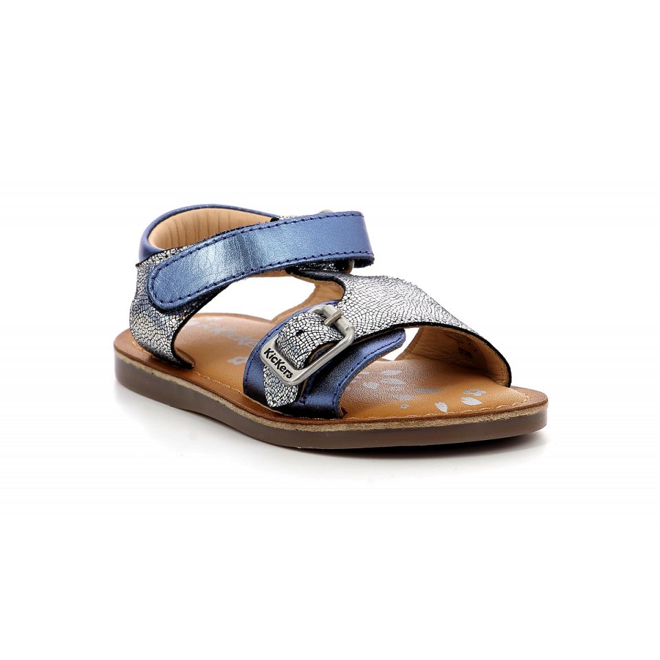 Kickers Diazz Sandaler Tjej Marinblå Metal | 93014-OAVE