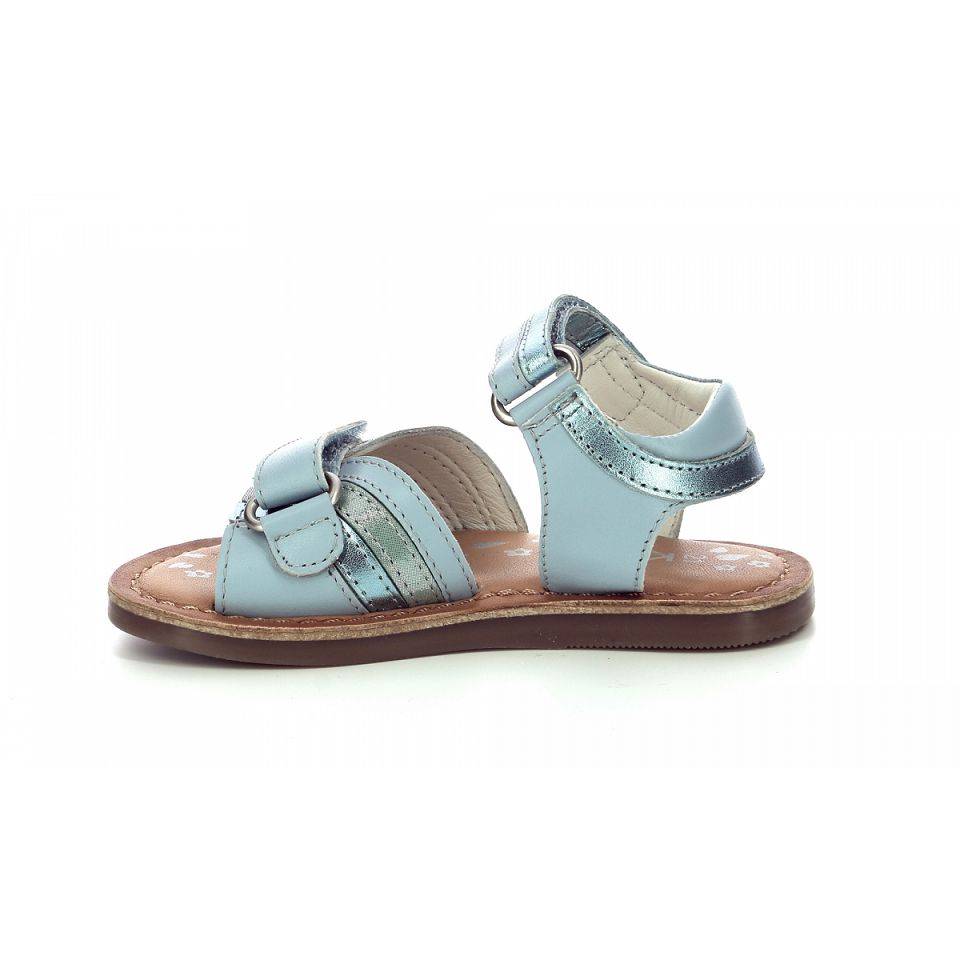 Kickers Divizza Sandaler Tjej Blå Ljusmetal | 94213-FUVT
