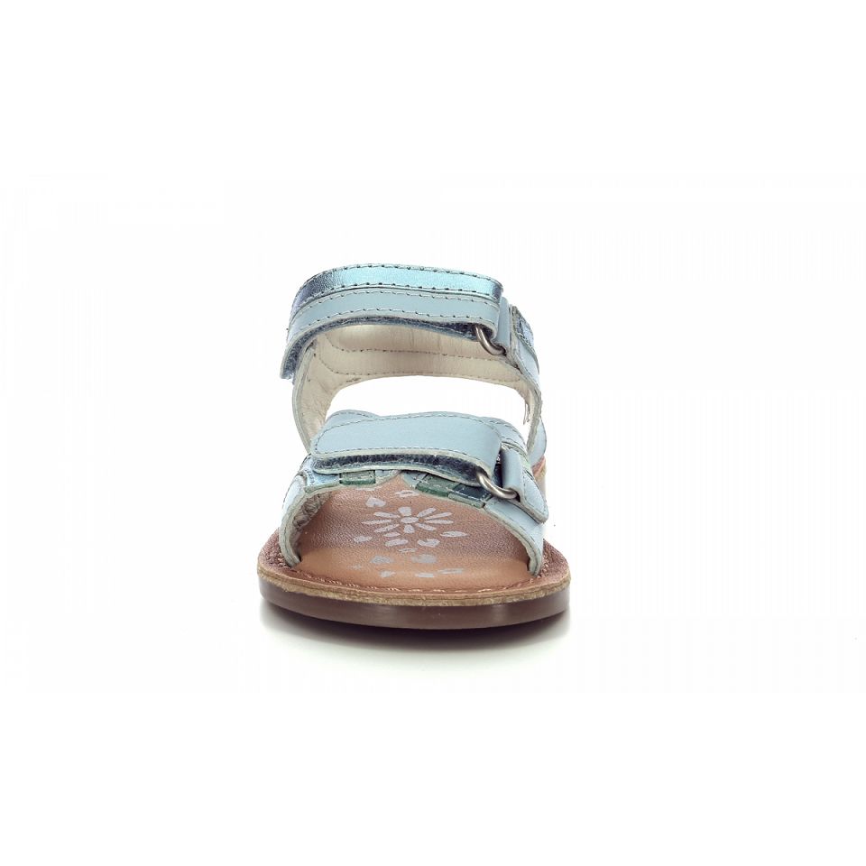 Kickers Divizza Sandaler Tjej Blå Ljusmetal | 94213-FUVT