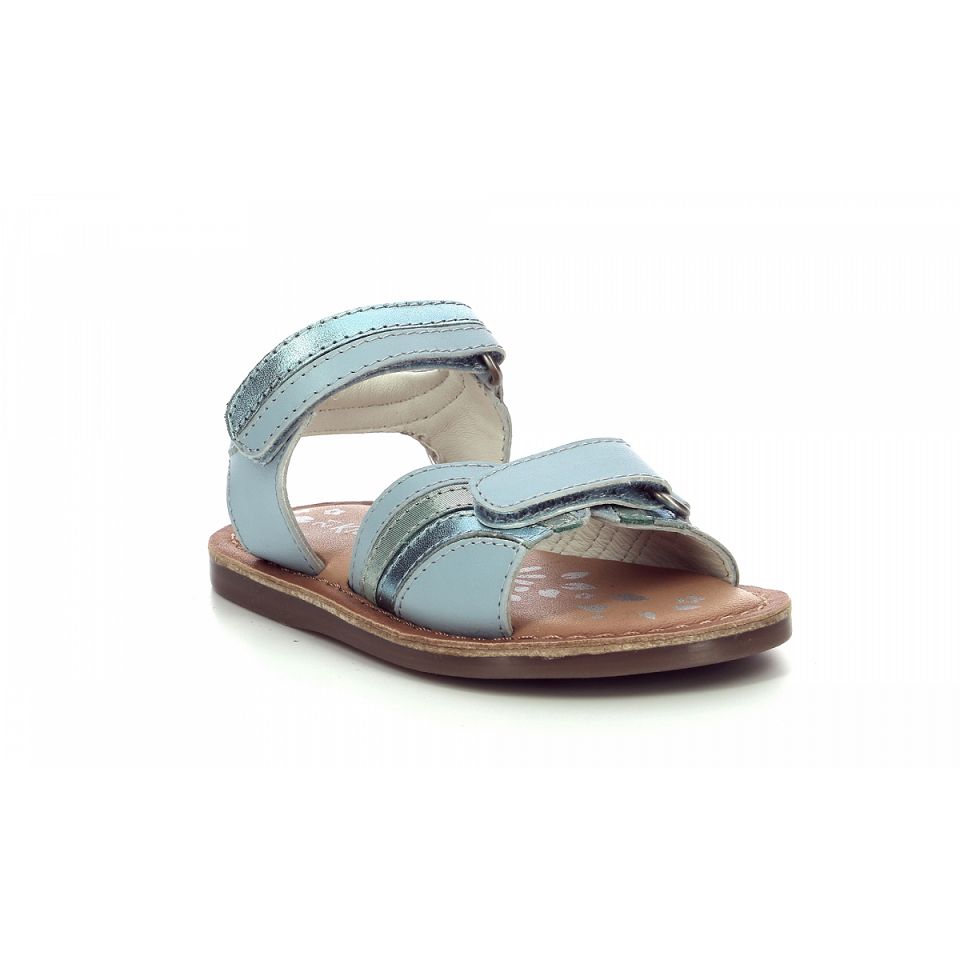 Kickers Divizza Sandaler Tjej Blå Ljusmetal | 94213-FUVT