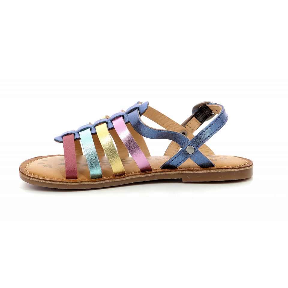 Kickers Dixon Sandaler Tjej Marinblå Metal | 73821-MRND