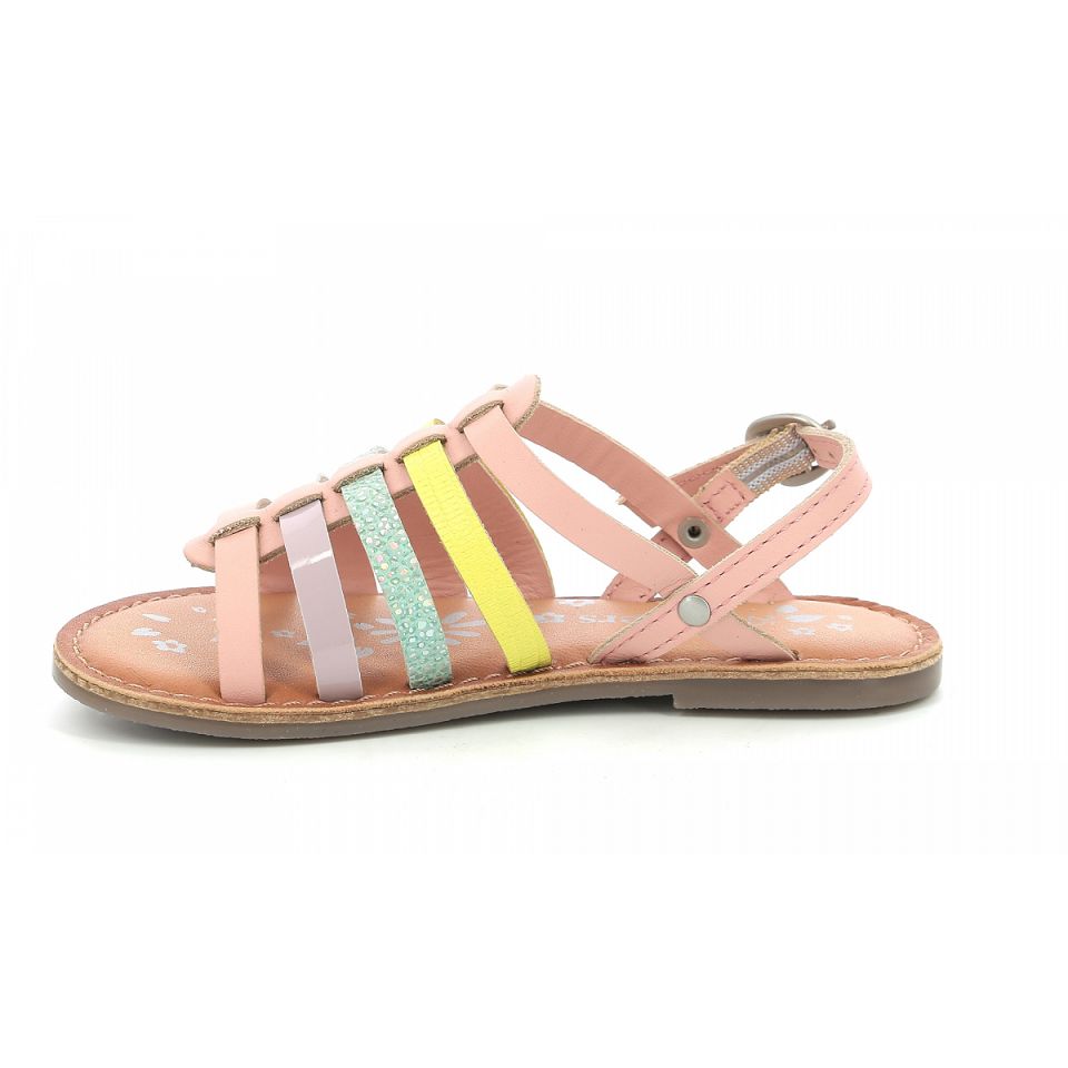 Kickers Dixon Sandaler Tjej Rosa Lila Gröna | 41569-XZCH