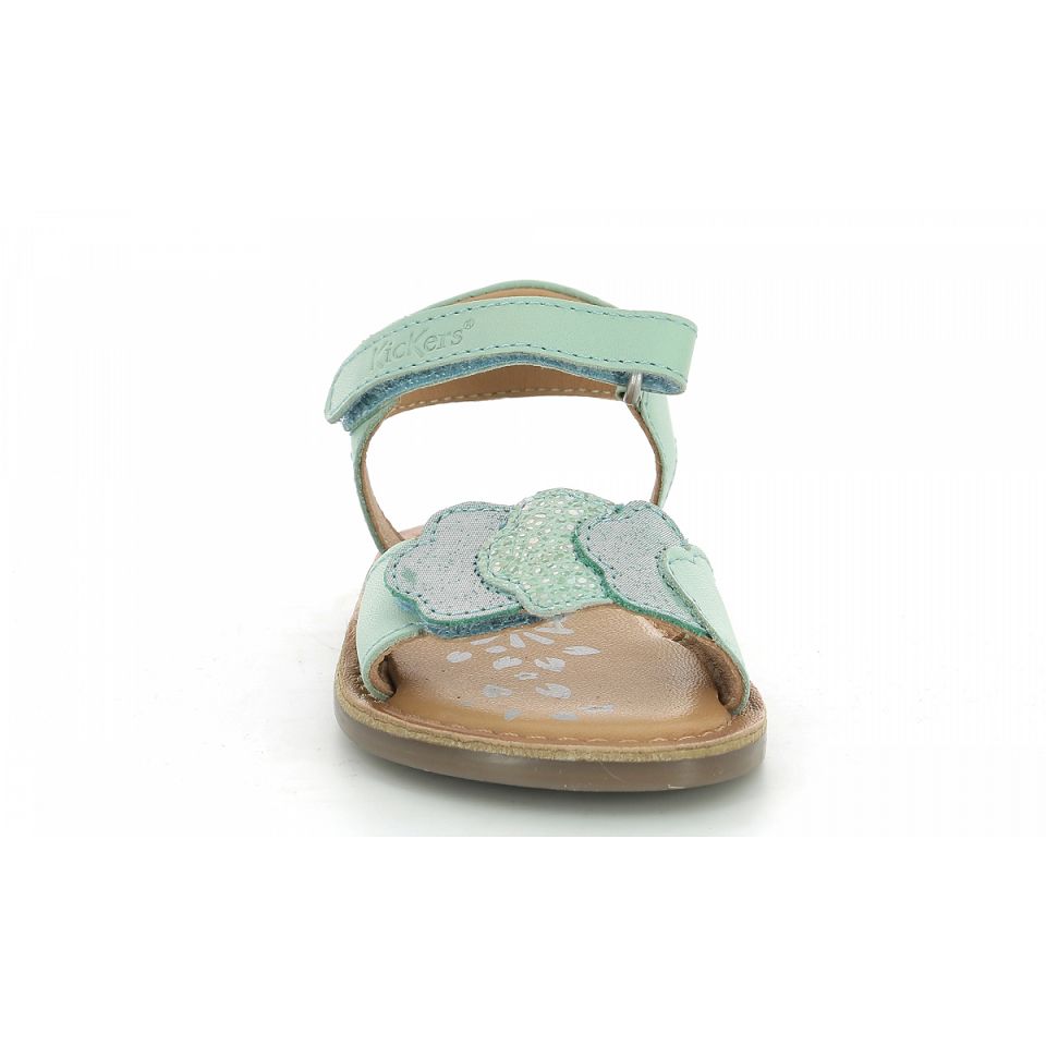 Kickers Dyastar Sandaler Tjej Gröna Ljusmetal | 49386-OPTI
