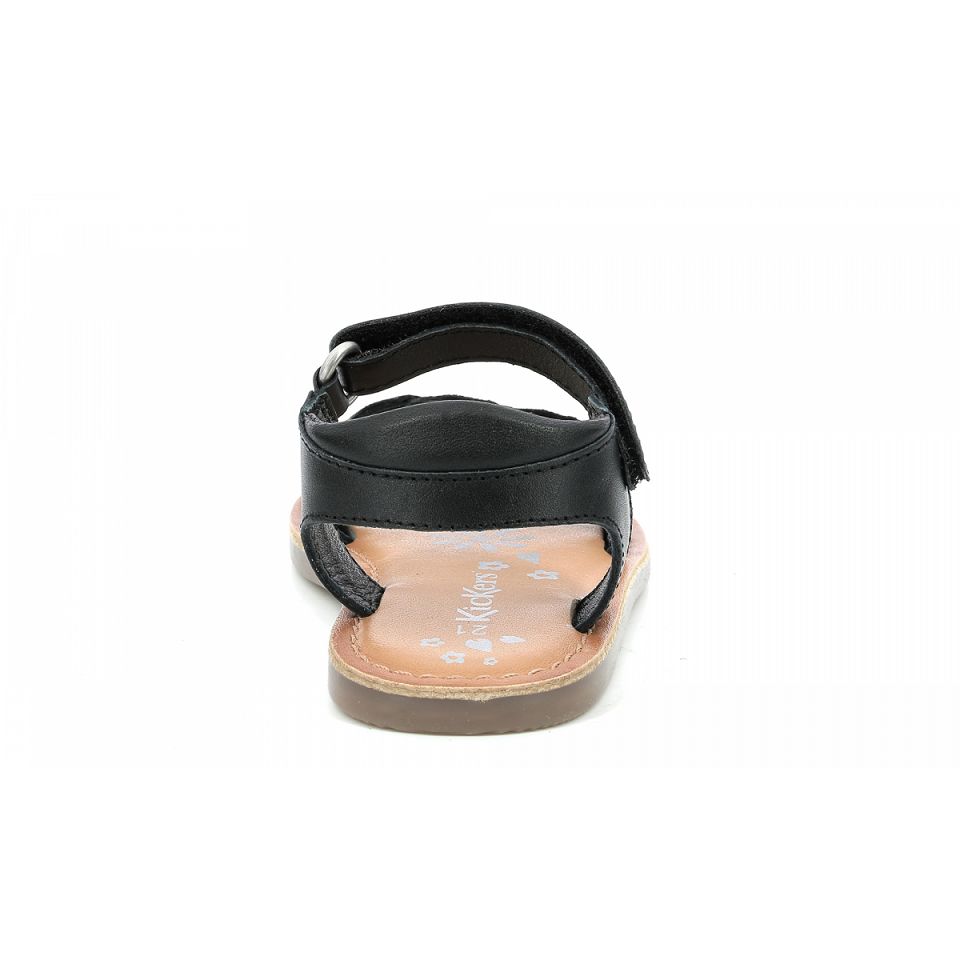 Kickers Dyastar Sandaler Tjej Svarta Guld | 70641-YVCG