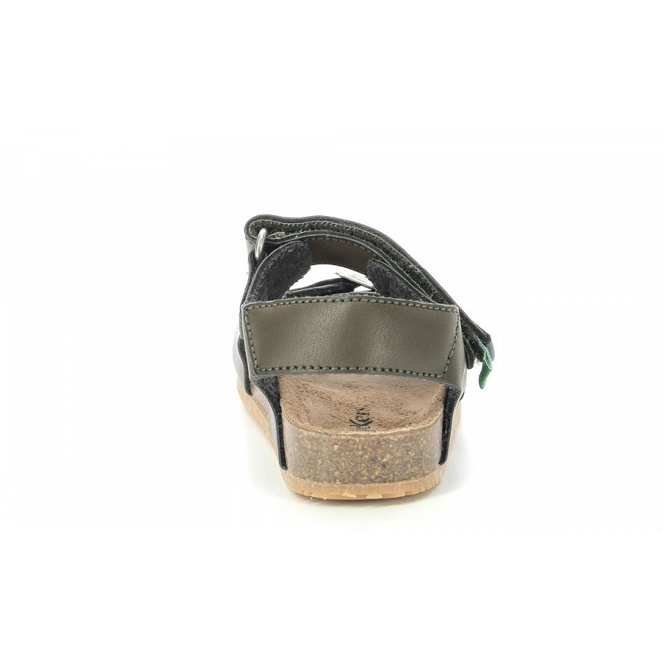 Kickers Fuxio Sandaler Pojke Khaki Marinblå | 62501-VYCK