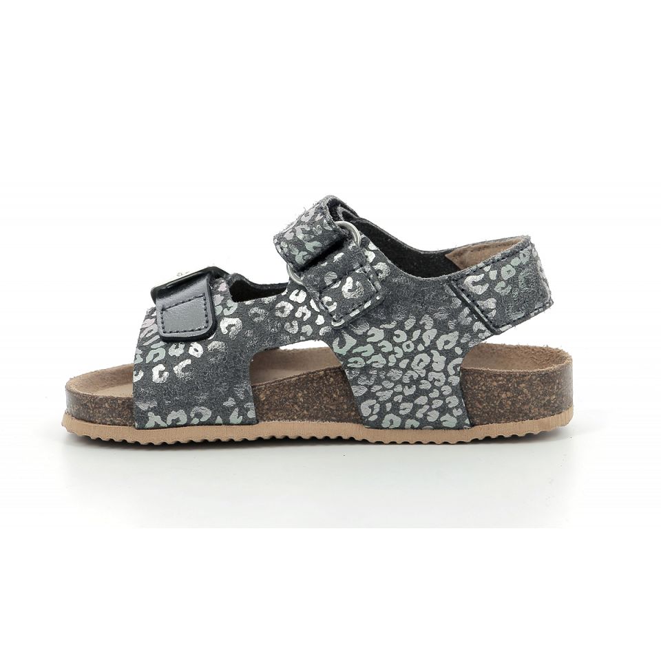 Kickers Fuxio Sandaler Pojke Silver Leopard | 03785-EOBA