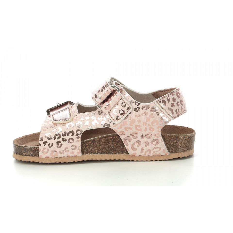 Kickers Fuxio Sandaler Tjej Ljusrosa Leopard | 34571-ZVXJ