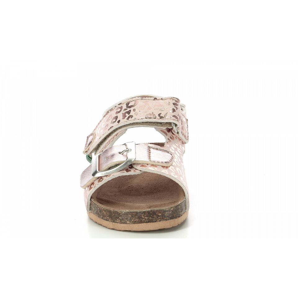 Kickers Fuxio Sandaler Tjej Ljusrosa Leopard | 34571-ZVXJ