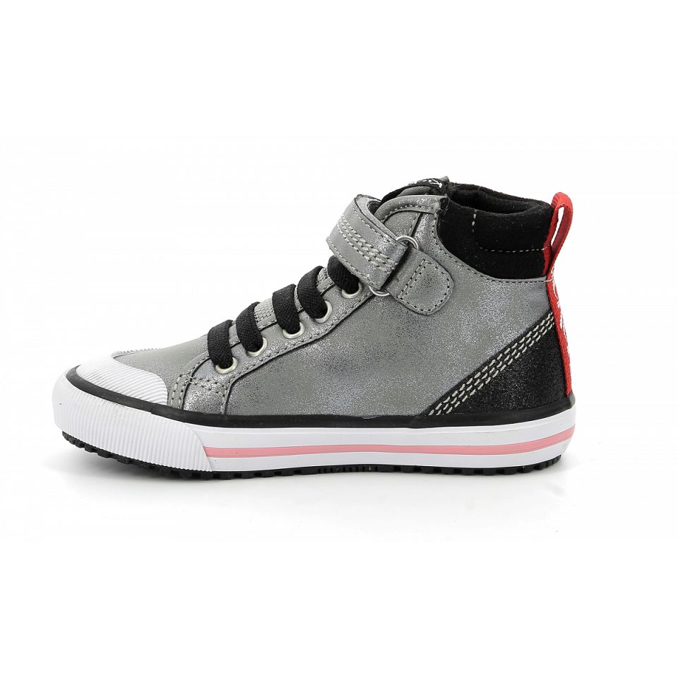 Kickers Geckira hi Sneakers Tjej Silver | 53214-GESJ