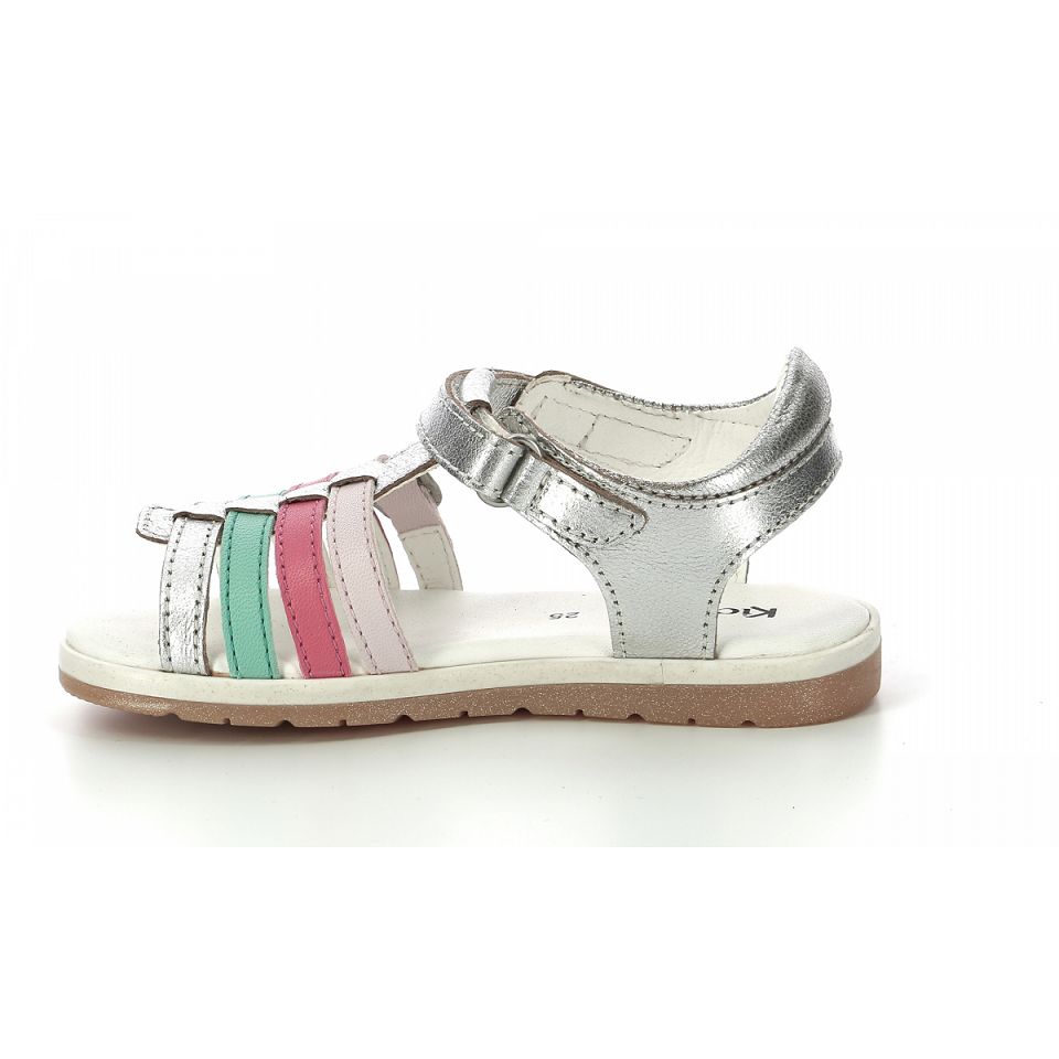Kickers Gilianna Sandaler Tjej Silver Rosa Röda | 82657-CBIP