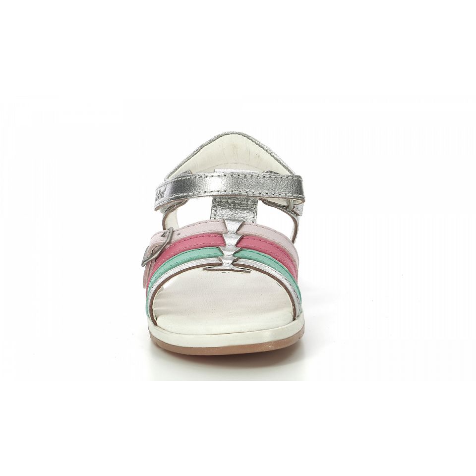 Kickers Gilianna Sandaler Tjej Silver Rosa Röda | 82657-CBIP