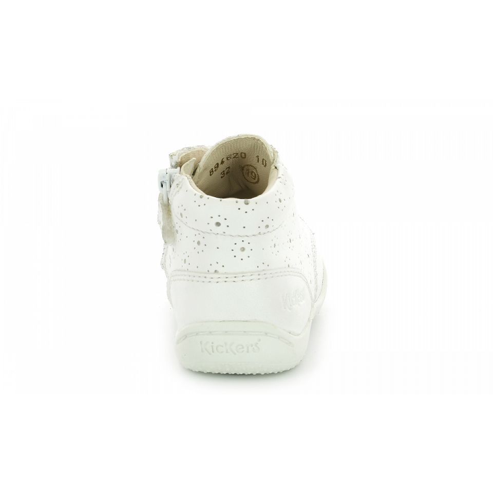 Kickers Gullyzip Sneakers Tjej Vita | 72396-CKFO